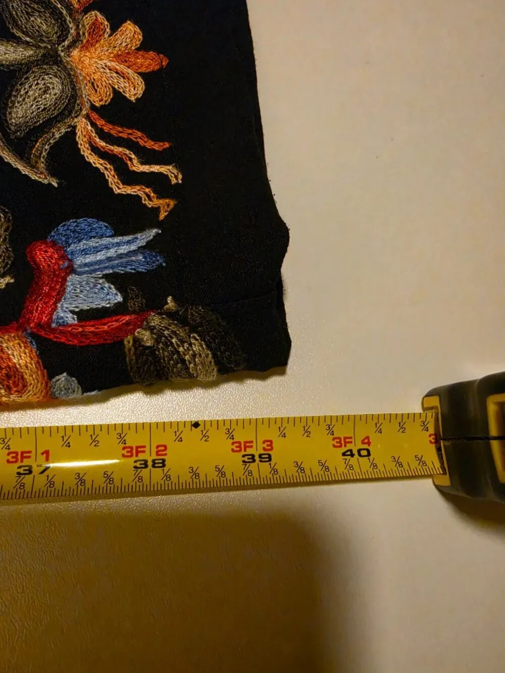Women's Embroidered Wide Leg Pilazzo Pants Sz L